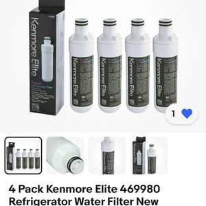 4 Pack Kenmore Elite 469980
Refrigerator Water Filter New
Replacement